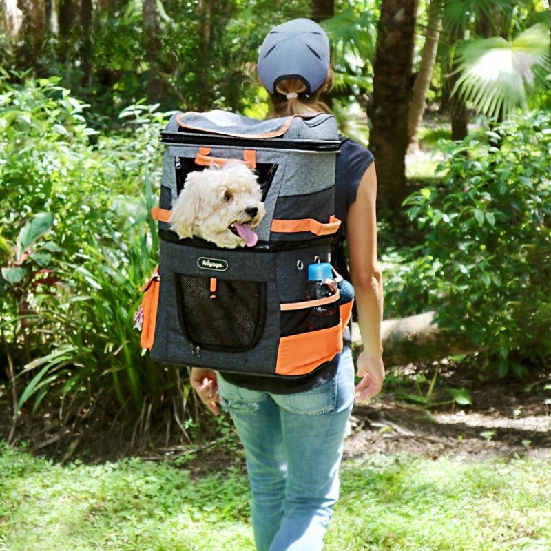 Bolsa para mascotas Mochila doble para gatos y perros Bolsa portátil para salir de gatos y perros Productos para mascotas
