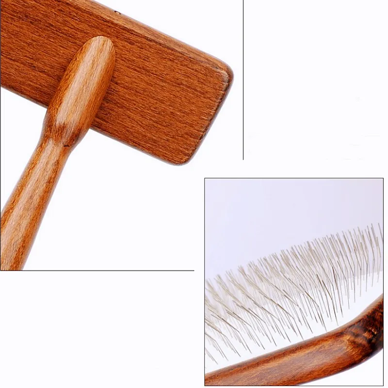 Cepillo para perros, peine de madera maciza para perros, cepillo de masaje para el cuidado de perros, removedor de pelo para mascotas, peine grande para cepillos de Limpieza del pelo de Gato, productos para mascotas - imagen 5
