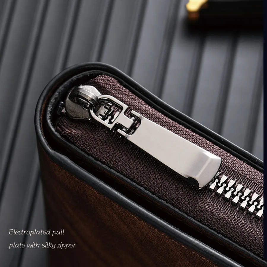 New Men's Premium Sense Short Frosted Leather Wallet Multi-Slot Coin Pocket Photo Holder Small Men's Wallet High Quality - imagen 4