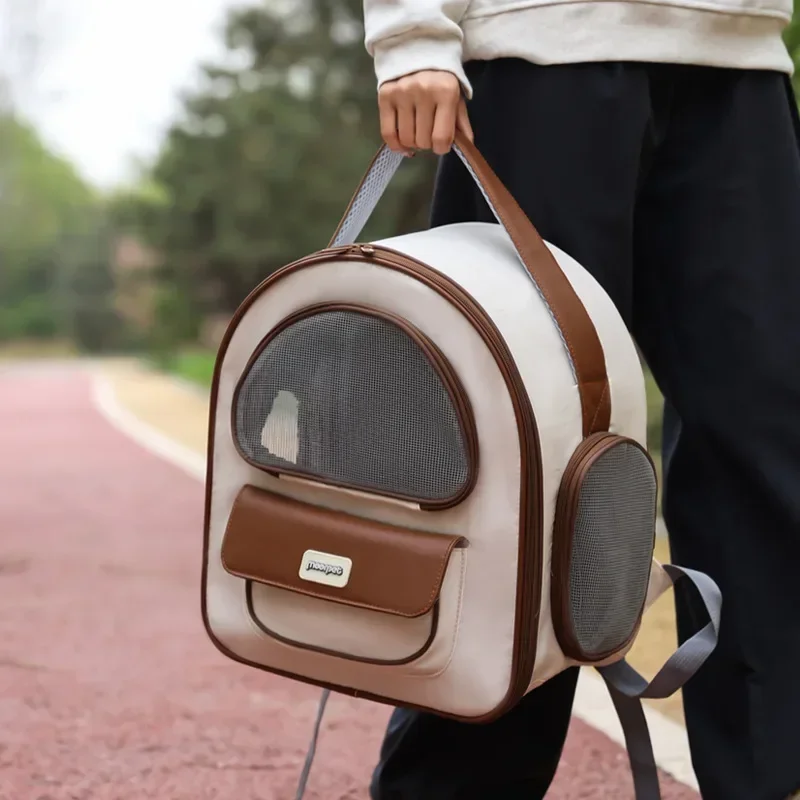 Bolsa para gatos, bolsa para mascotas, mochila para salir, mochila portátil transpirable para gatos, suministros para mascotas para perros pequeños - imagen 3