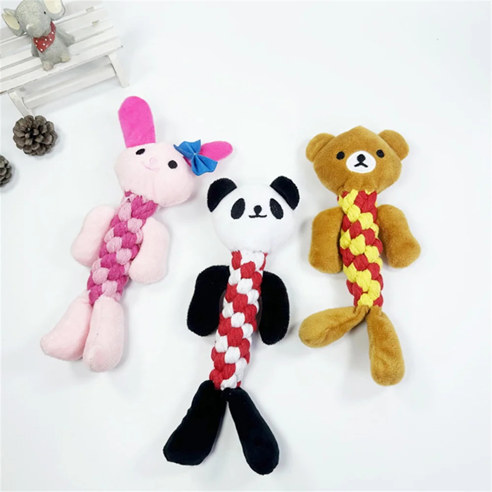 Juguetes para masticar para perros y gatos, animales tejidos con cuerda, resistente a mordeduras, juguete para mascotas para perros pequeños, Chihuahua, Yorkshire, caniche, accesorios para mascotas - imagen 3