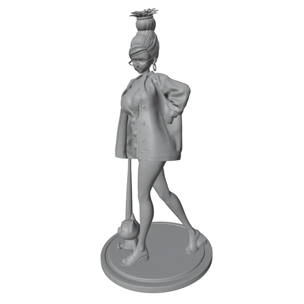 Figura anime escala 1/24 gris sin montar ni pintar – Kit DIY - imagen 2