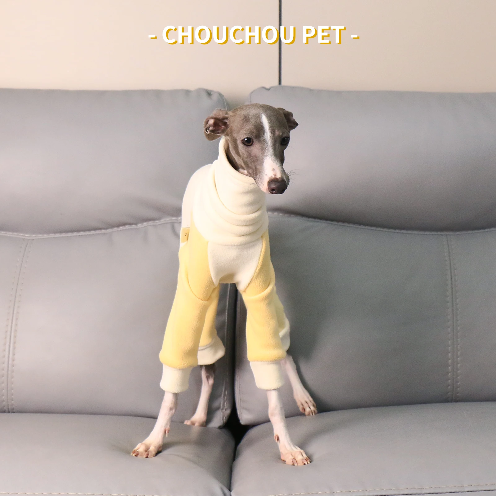 Primavera nuevo italiano galgo Whippet color a juego camisa de fondo suave elástico fácil de usar y quitar ropa de perro - imagen 4