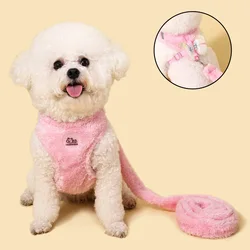 Arnés de perro pequeño cálido para invierno, conjunto de correa, decoración de mariposa, arnés de gato mediano Bejirog, accesorios de correa para perro suave y bonito