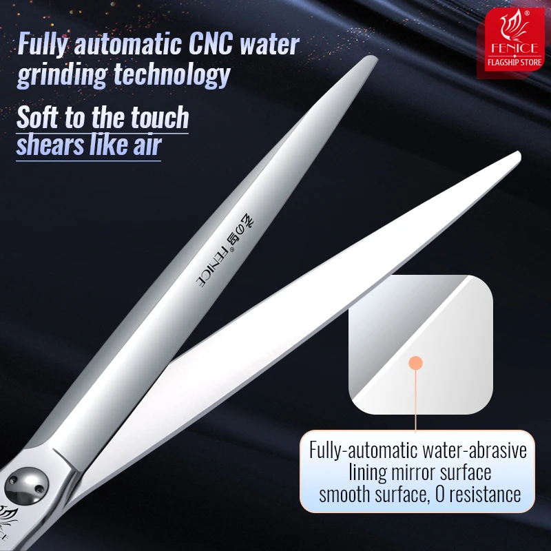 Fenice alta gama JP VG10 acero profesional 7/7, 5/8 pulgadas mascota recta cuidado cortador de pelo de perro tijeras rodamiento tornillo cizalla para perros - imagen 4