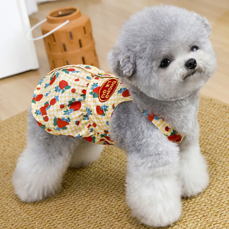 Vestido veraniego a cuadros para perros mini – Chihuahua y Dachshund - imagen 3