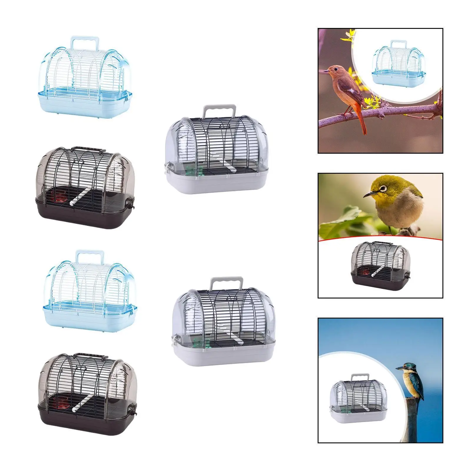 Bird Cage Parrot Travel Cage Portable Easy to Clean Breathable Parakeet Cage Bird Carrier for Cockatiels Parrots Small Birds