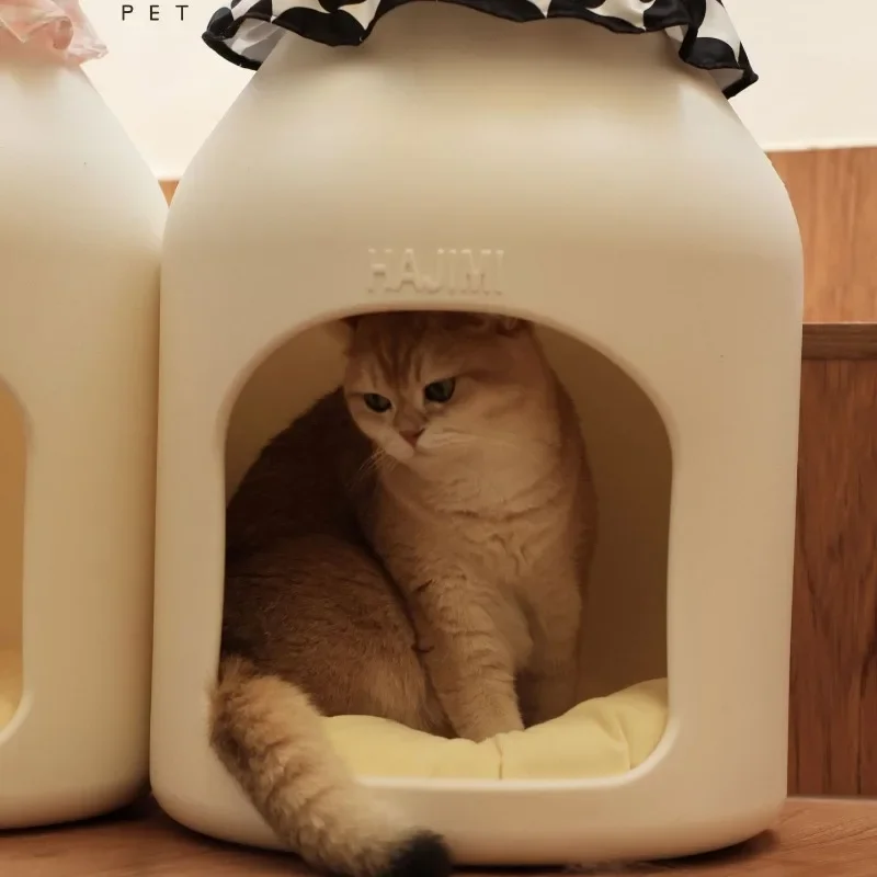 Biberón con diseño bonito, nido para perros y gatos, taburete pequeño multifuncional, perrera para gatos, productos para el hogar, muebles, suministros, accesorios - imagen 4