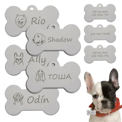 Placa identificativa con nombre para perro y gato – Colgante hueso