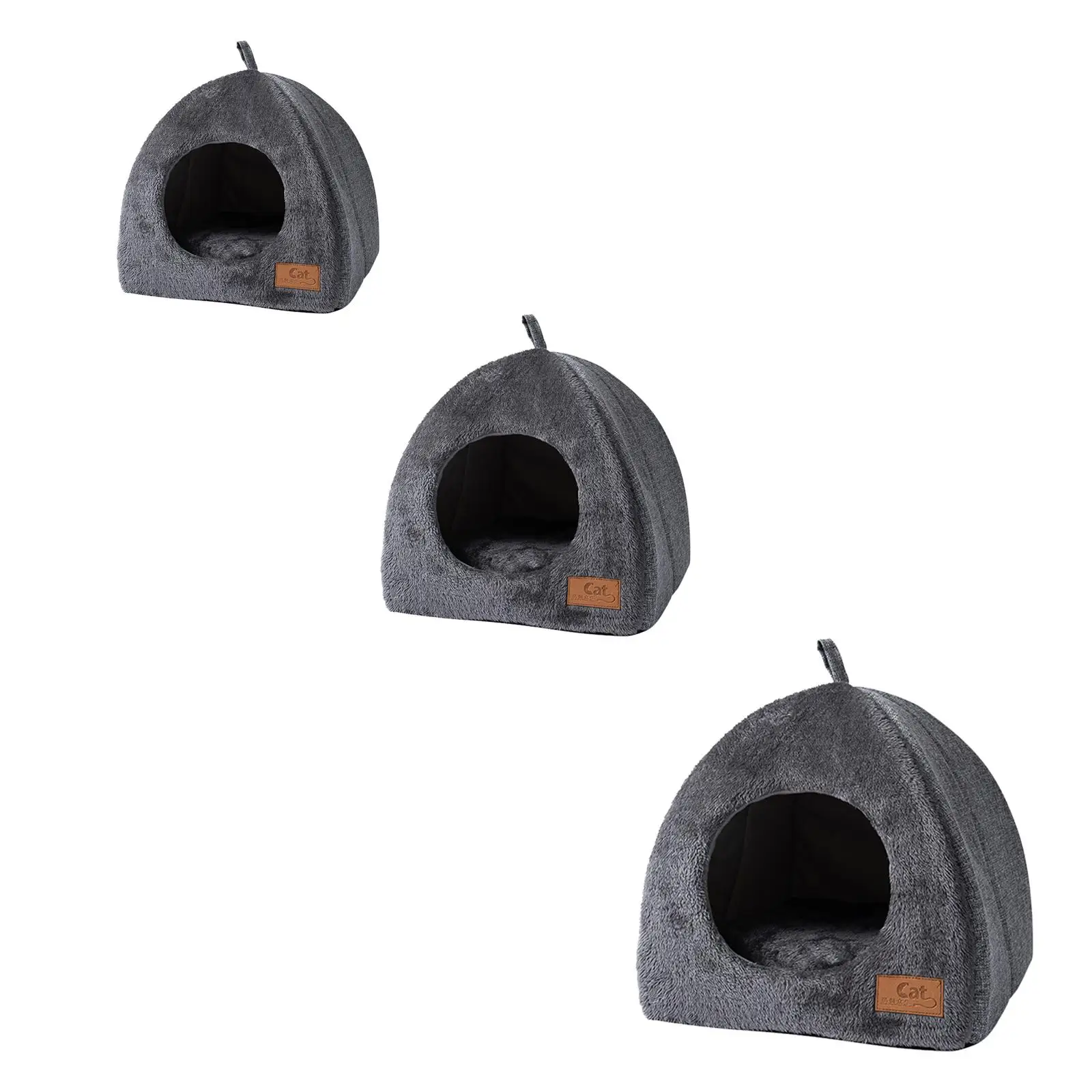 Lindo mascota cueva cama Igloo cama gatito cachorro escondite saco de dormir gatito perro - imagen 4