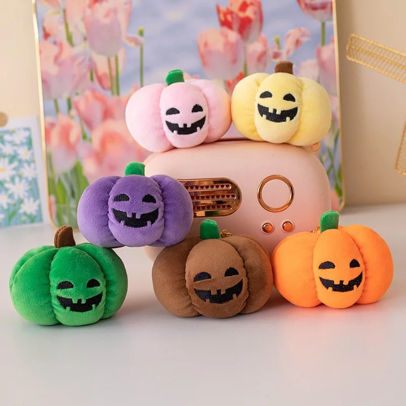 Juguete de calabaza de peluche para mascotas, colgante de calabaza con luz nocturna para Halloween, accesorios para cachorros, artículos para perros