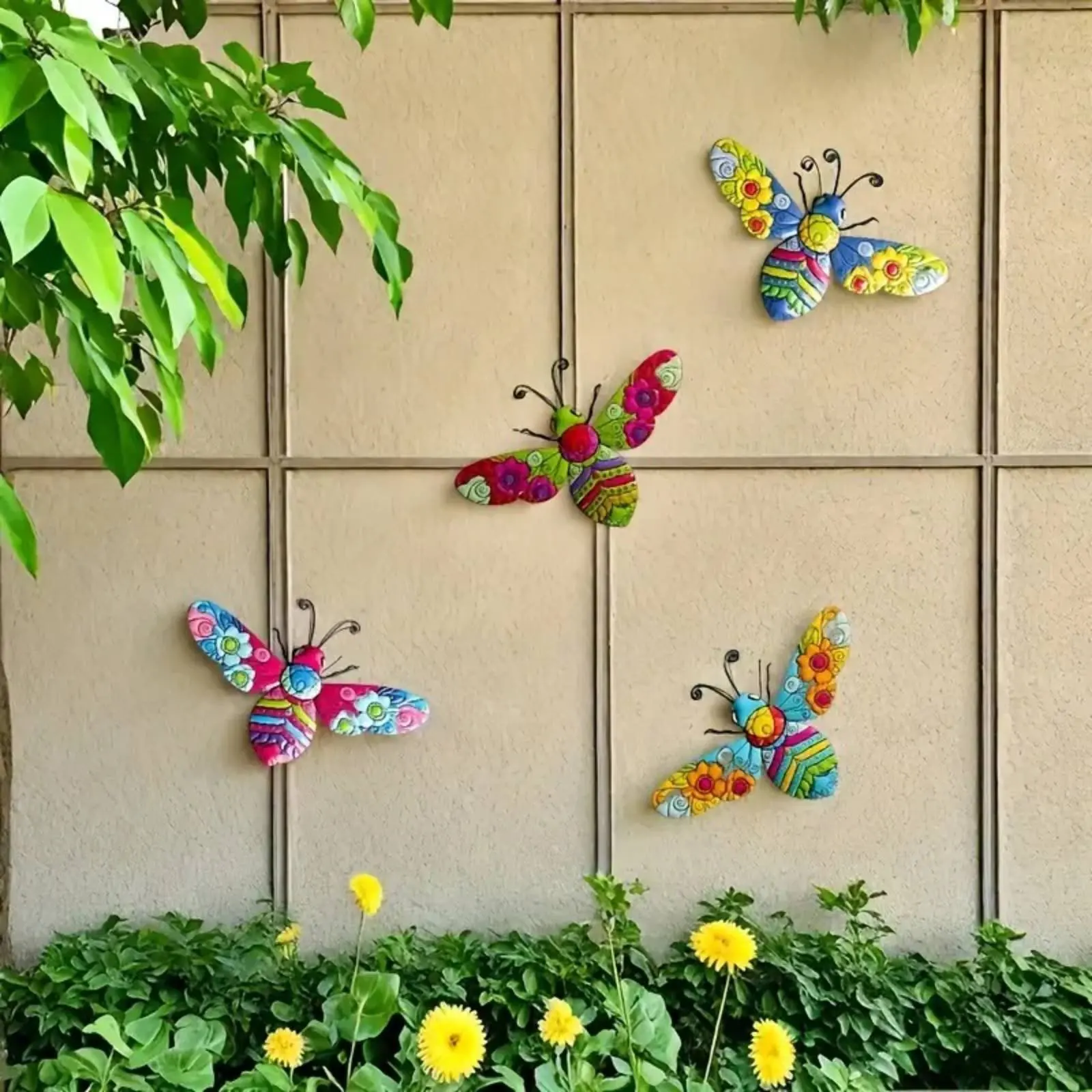 Decoración de pared abeja abejorro hierro para interiores y exteriores - imagen 5