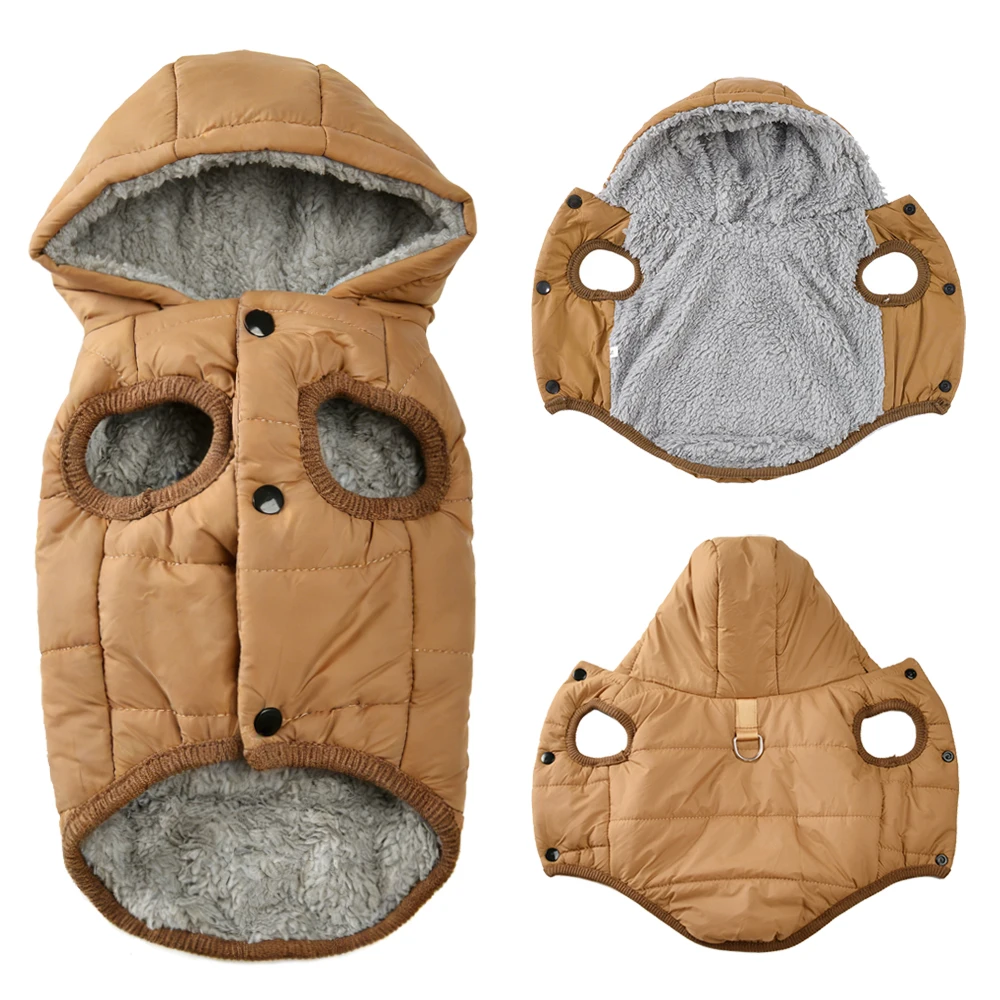 Abrigo cálido con capucha perros Pug Dachshund – Chaqueta invierno - imagen 2