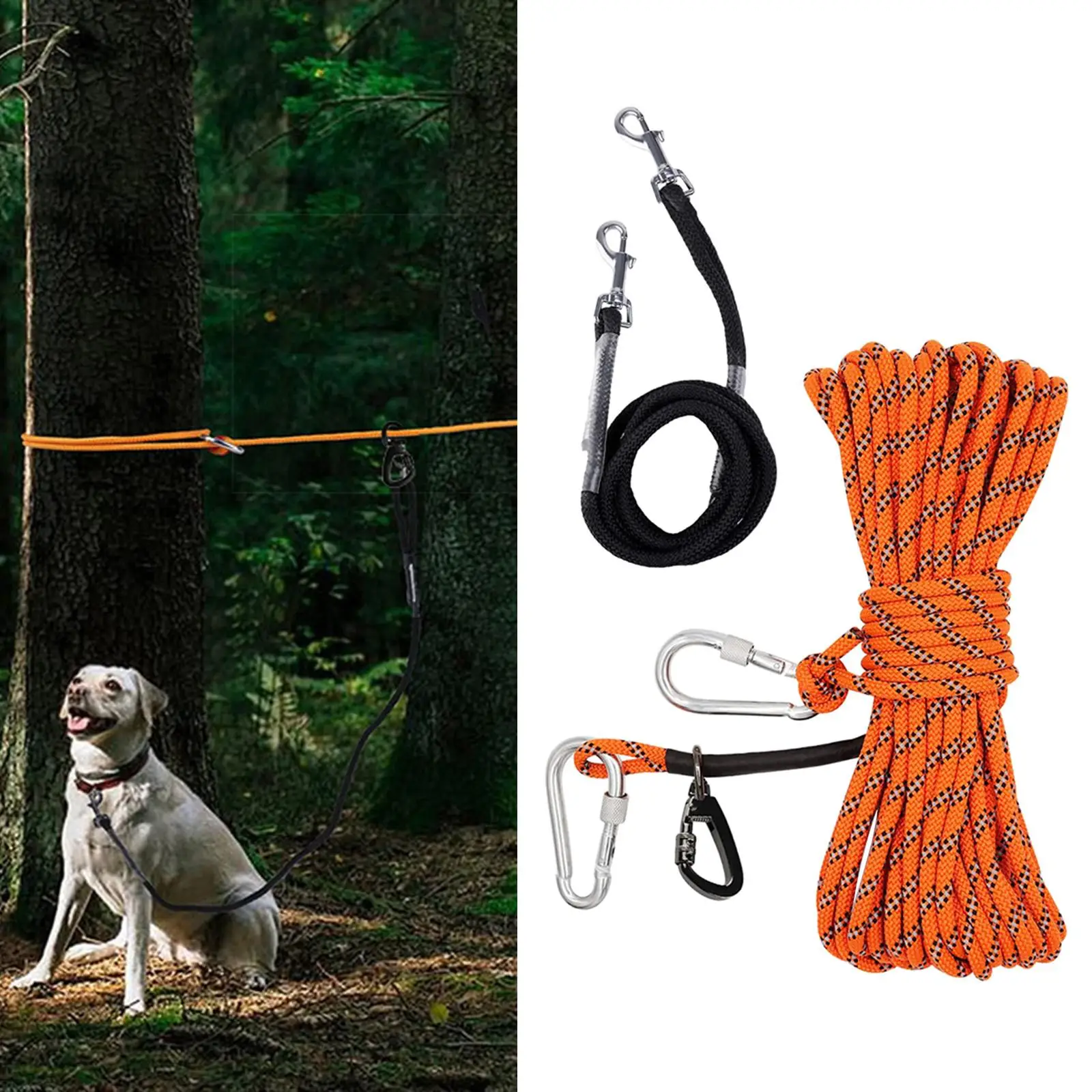 Cable de amarre para perros, deslizamiento suave para actividades al aire libre, Camping, Montañas - imagen 5