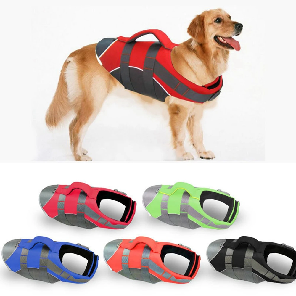 Chaleco salvavidas reflectante para perro, traje de baño ajustable para perros pequeños, medianos y grandes, chaleco de seguridad con flotabilidad mejorada para mascotas - imagen 3