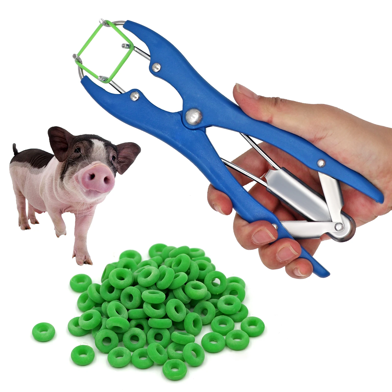 Alicates de expansión de ovejas y animales, pinzas de castración para lechones, abrazadera de acoplamiento de cola, anillos de castrado de cola de cabra sin sangre