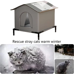 Refugio aislado para gatos de exterior – Impermeable y térmico