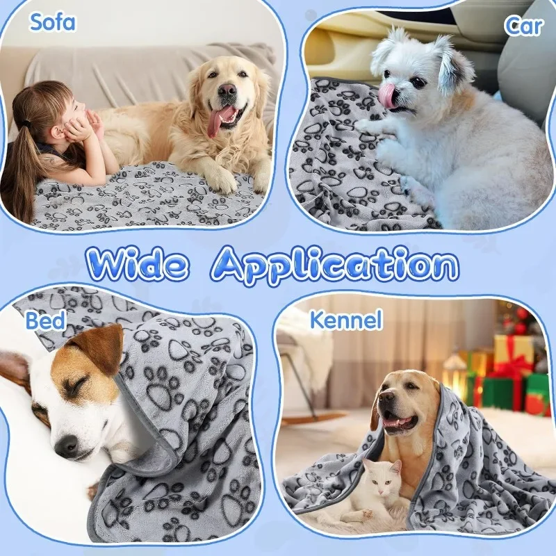 Manta de franela para dormir para mascotas, manta suave y esponjosa para perros, manta cálida y transpirable para gatos, cómoda estera para mascotas, adecuada para el invierno - imagen 5