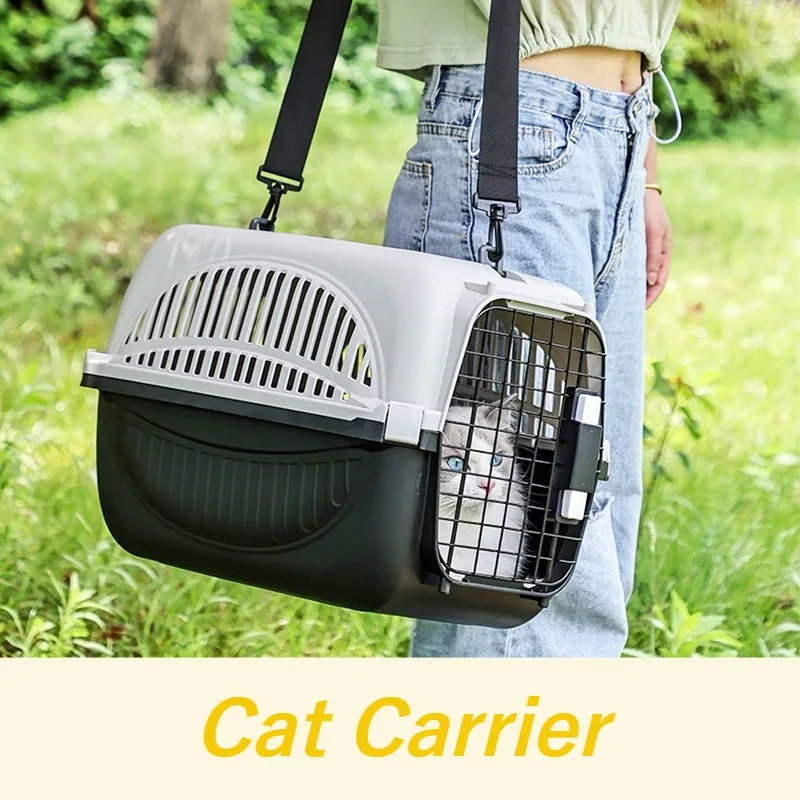Transportín de viaje ampliado y transpirable para gatos y perros mini