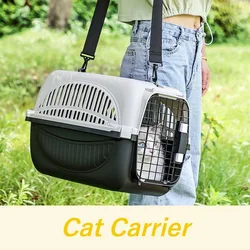Transportín de viaje ampliado y transpirable para gatos y perros mini