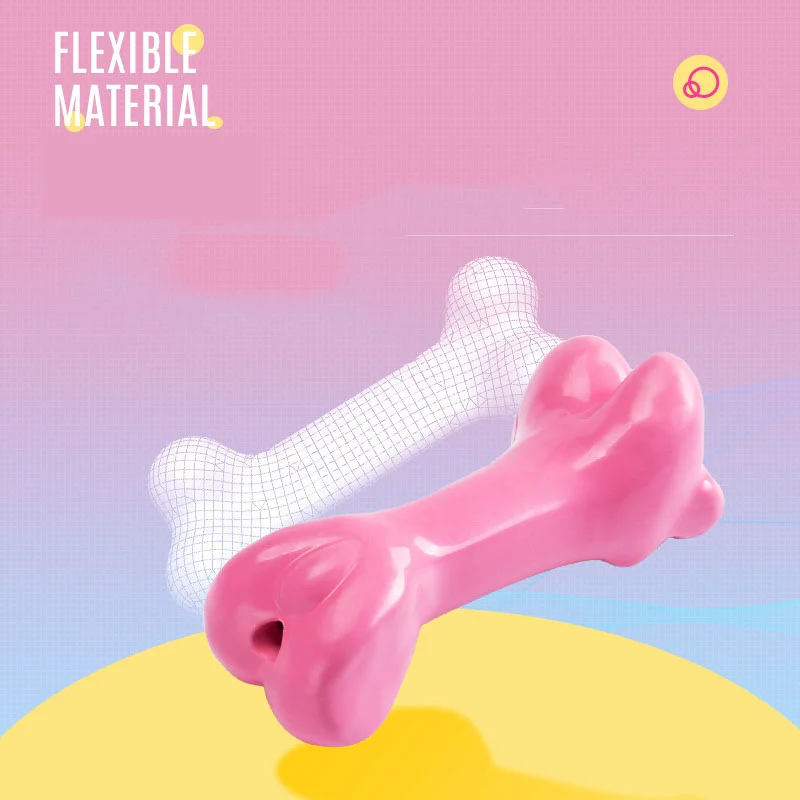 Juguete masticable duradero para mascotas, diseño de hueso, interactivo, Vocal, divertido, Teethbrush, Molar, cuidado de los dientes, limpieza de goma Natural para cachorro de perro - imagen 5