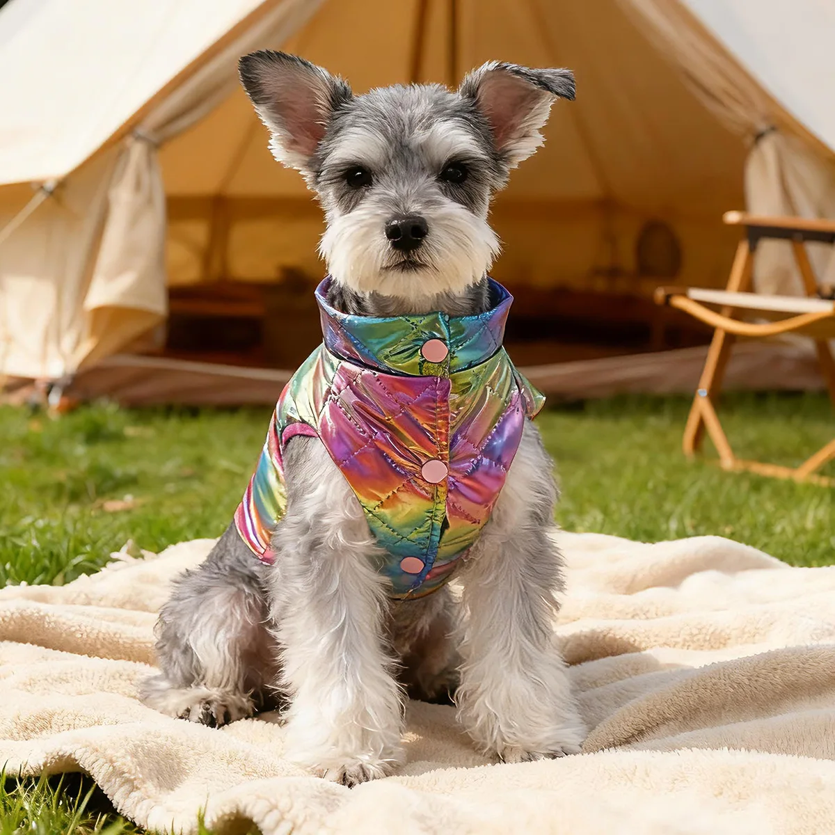 Ropa de invierno para perros: chaqueta acolchada impermeable a prueba de viento para perros para clima frío, abrigos de nieve ligeros para perros pequeños - imagen 3