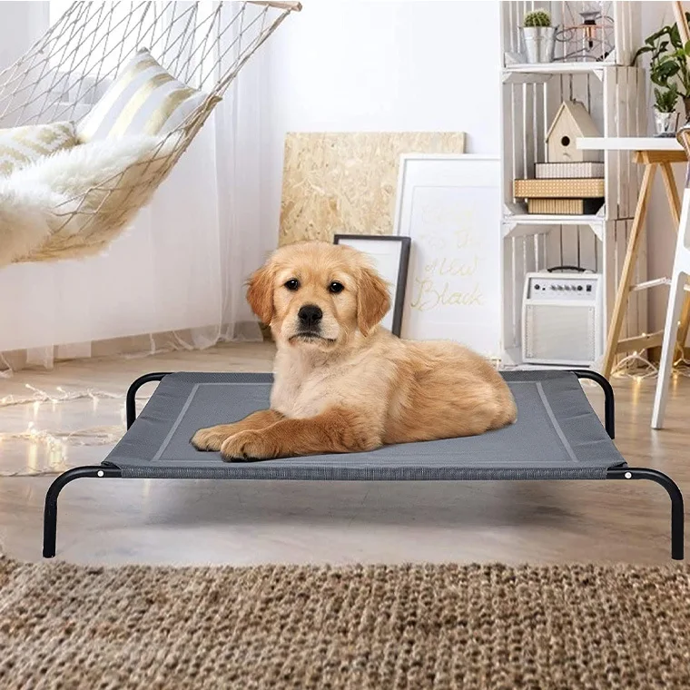 Cama para perros, perrera de verano para perros medianos y grandes, camas para mascotas Golden Retriever Corgi, cama de campamento para mascotas fuera del suelo para todas las estaciones - imagen 4
