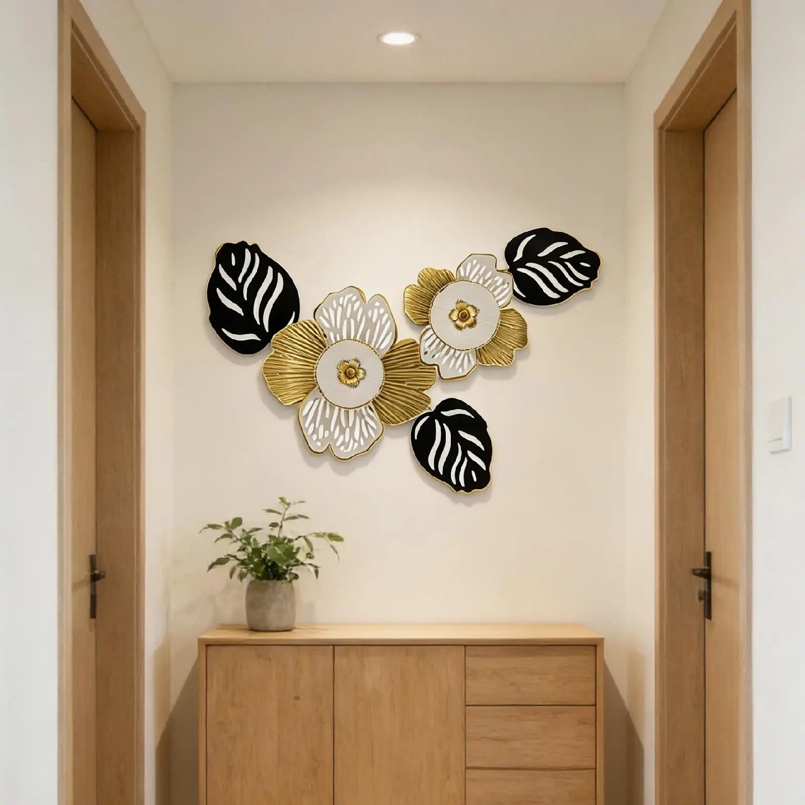 Decoraciones colgantes de flores de hierro para pared - gatos y perros - imagen 3