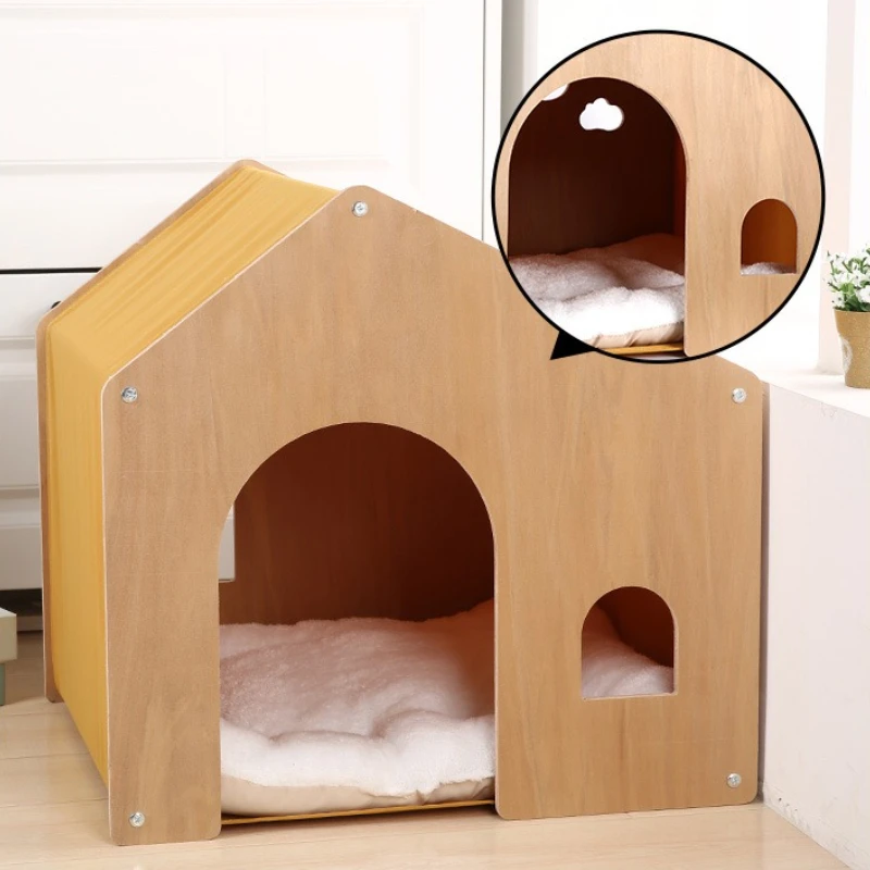 Cama lavable de madera para gatos y perros – uso todo el año - imagen 2
