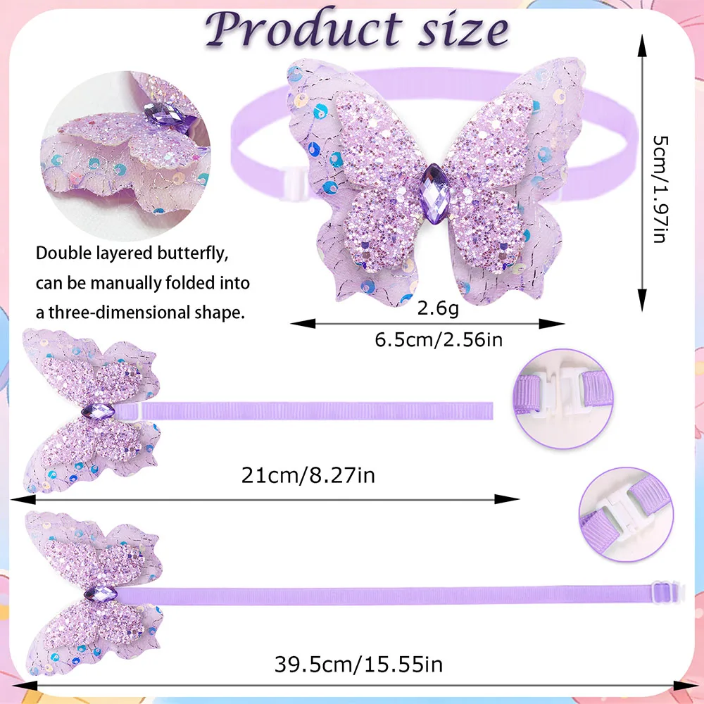Lazos mariposa ajustables para cachorros – Complemento primaveral - imagen 3