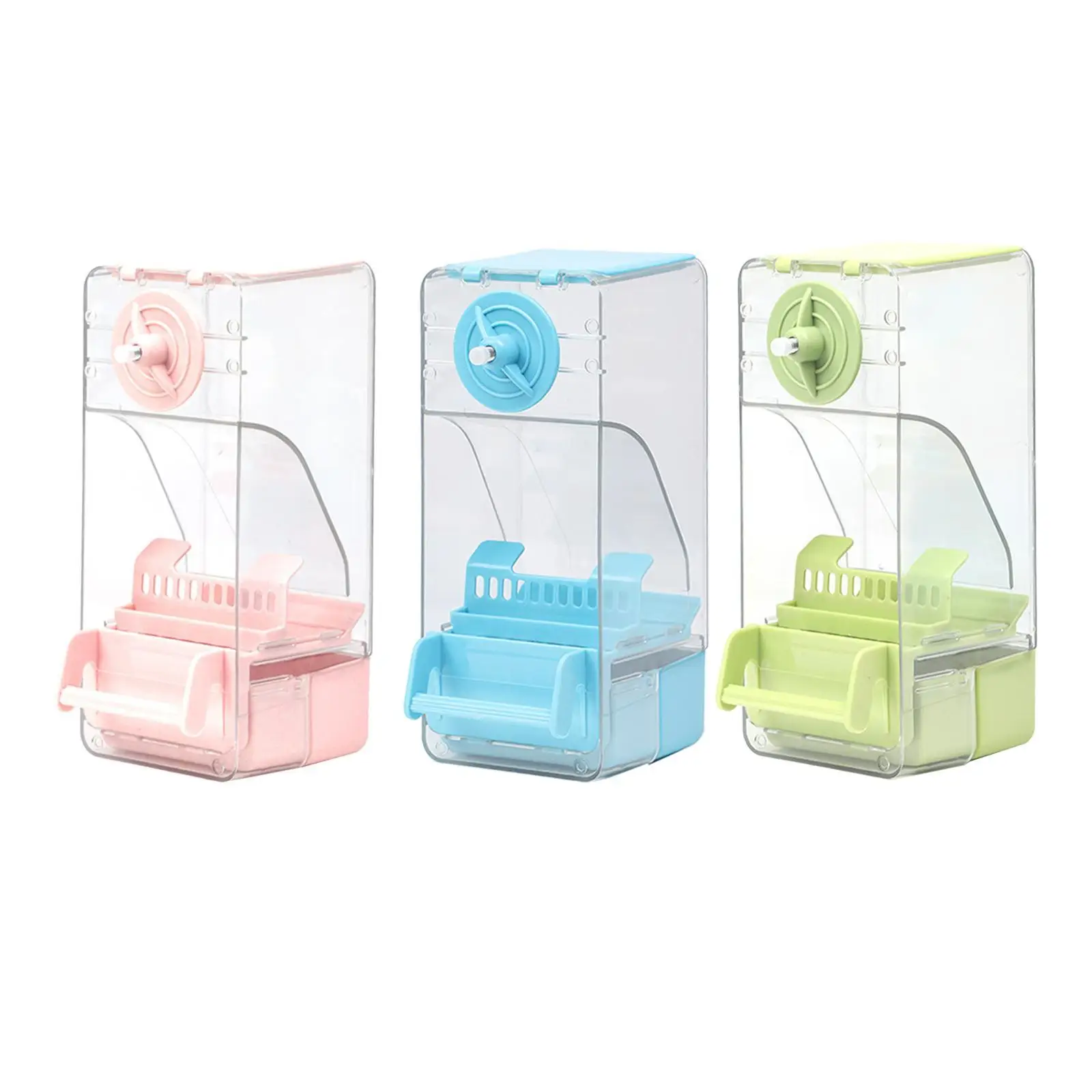 Bird Feeder Clear Hanging Feeding Station for Budgerigar Lovebirds Cockatiel