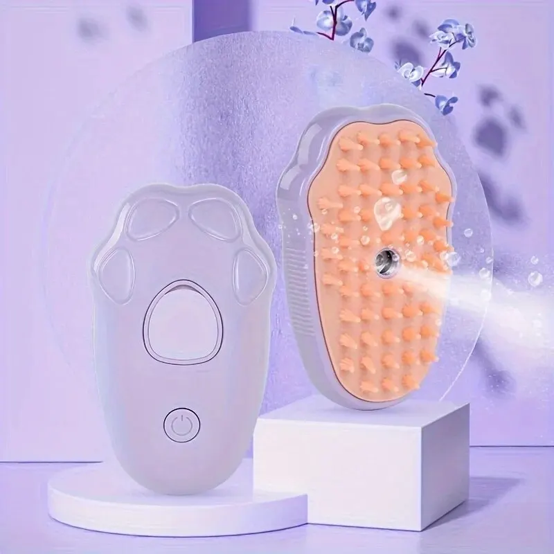Peine de belleza de vapor para mascotas de colores, pelo flotante limpiable, elimina el pelo enredado, No es necesario tomar una ducha, Universal para gatos y perros