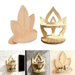 Estante flotante, estante de pared de madera bohemio decorativo, estante organizador de exhibición de pared