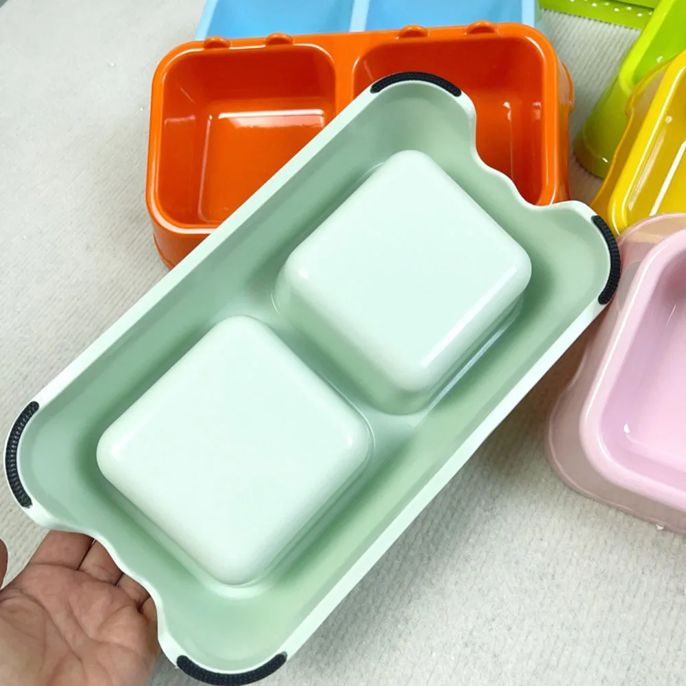 Cuenco doble para mascotas, cuenco para gatos, cuenco para perros, juego de cuencos de agua y comida antideslizante para mascotas, utensilios de alimentación duraderos para mascotas, suministros para mascotas - imagen 3
