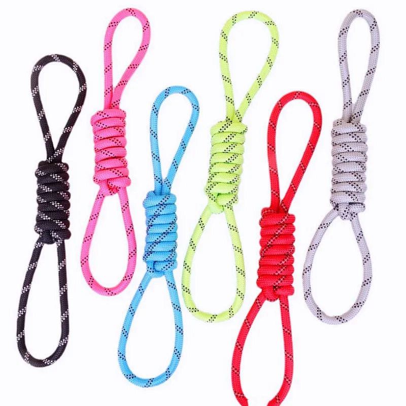 Juguetes para perros, cuerdas de algodón, juguete para perros, cuerda con nudo reflectante, juguetes para dientes de perro, cuerda Molar a prueba de masticar, juguete de entrenamiento para perros, accesorios para cachorros - imagen 3