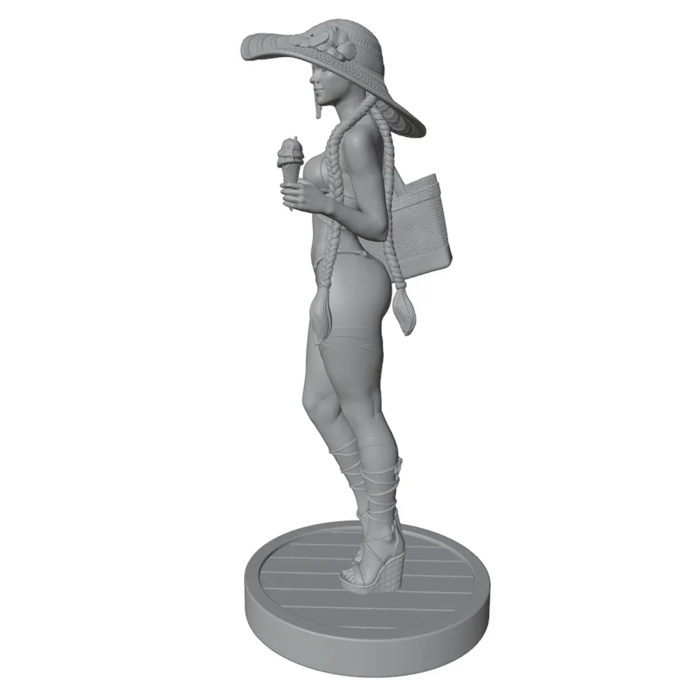Figurina de gato gris kit DIY en resina para montar y pintar - imagen 4