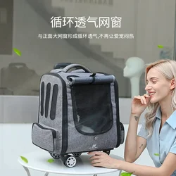 Cubierta de carrito para mascotas a la moda, caja para perros, hombros transpirables, mochila de viaje ligera, transportador de gatos multifuncional, cochecitos para mascotas