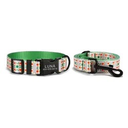 Collar de perro personalizado con grabado gratis y correa a juego