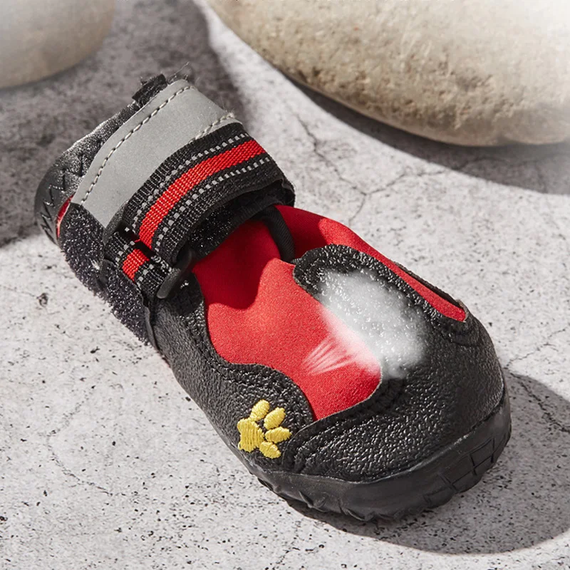 Zapatos Deportivos antideslizantes para perros grandes, Botas de lluvia para exteriores, zapatillas para correr para cachorros, accesorios para mascotas, 4 unidades por juego - imagen 2