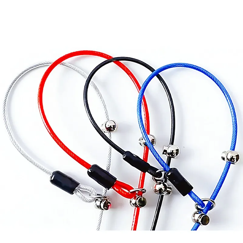 Collar cadena acero tipo P para perros ajustable resistente a mordidas - imagen 2