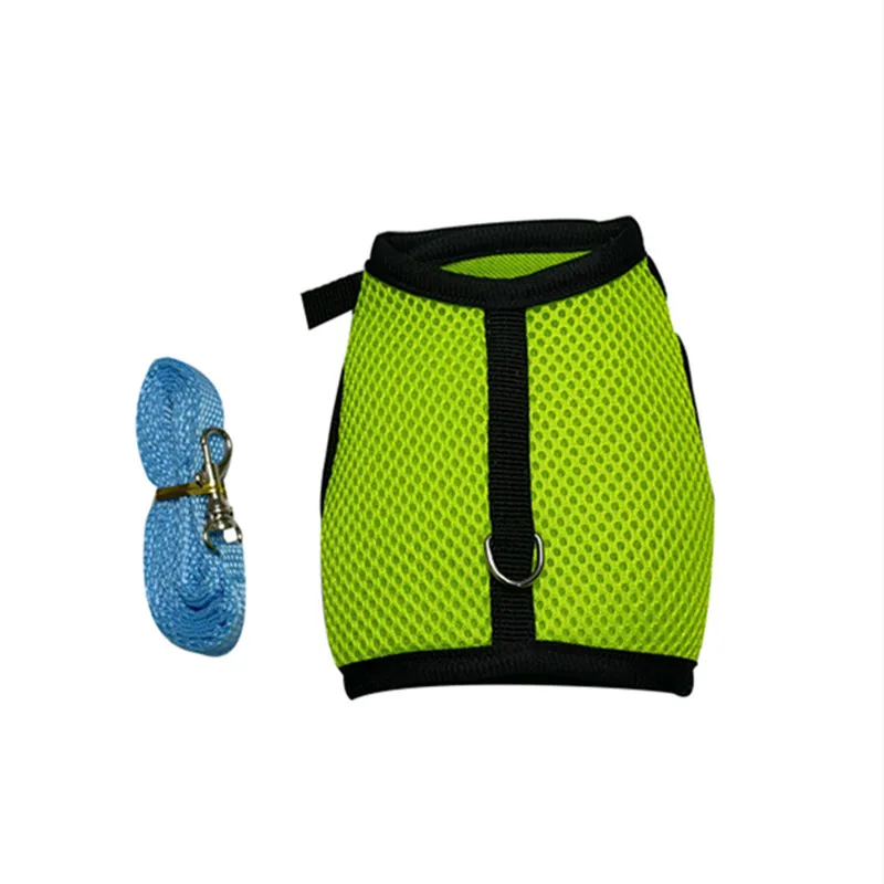 Conjunto de arnés de malla suave con correa para mascotas, accesorios para conejos, conejillo de indias, hámsters, conejo - imagen 3