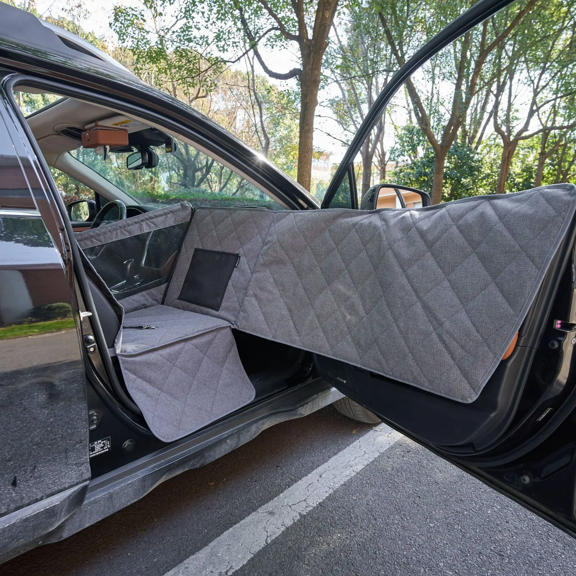 Funda de asiento delantero para perros en coche – Portabebés cerrado - imagen 2