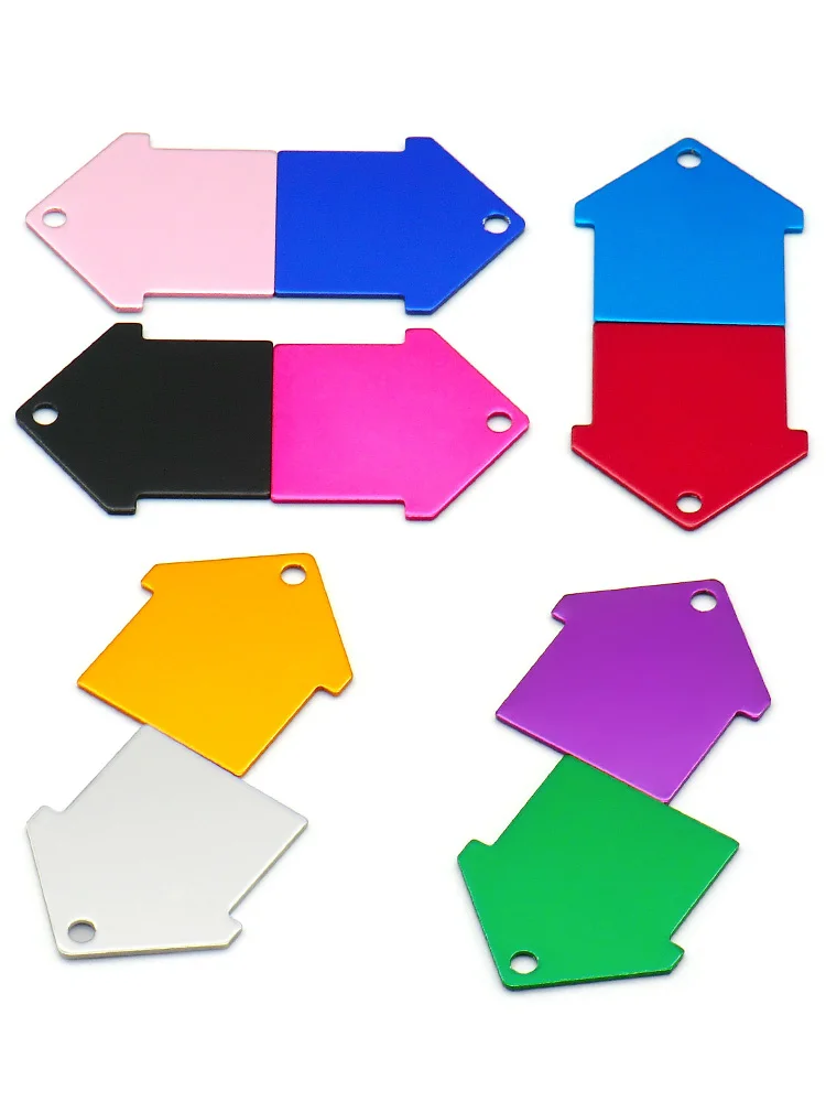 Collar de identificación de gato para cachorro, placa de Metal con grabado de aluminio, antipérdida, colgante, 100 piezas - imagen 4