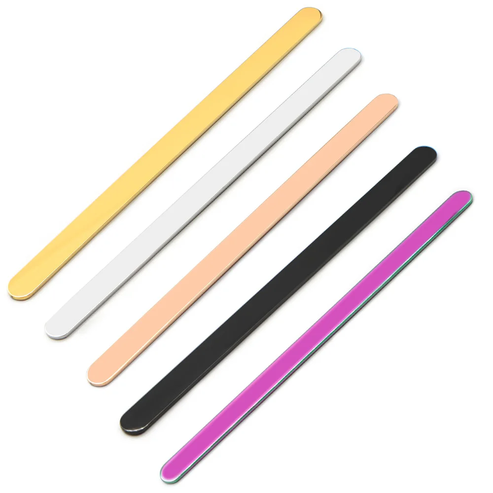 Brazalete abierto de 100mm y 160mm, accesorio de acero inoxidable, tiras rectangulares personalizadas, etiqueta de identificación de nombre, piezas, venta al por mayor - imagen 3