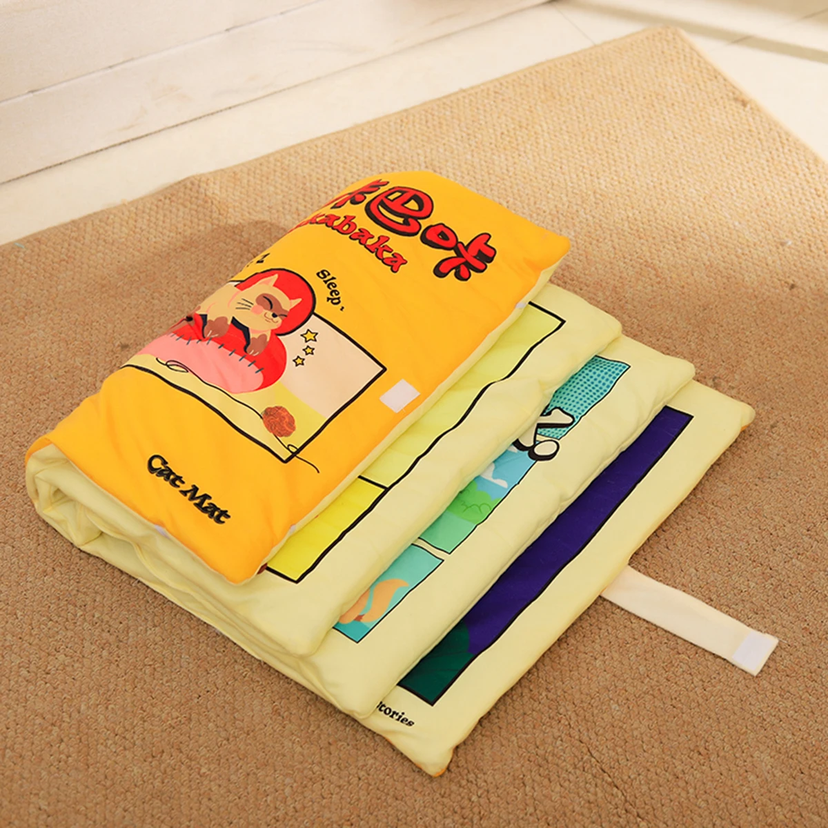 Esterilla estilo libro para gatos, alfombrilla bonita y divertida para mascotas, como el descanso, se puede plegar, fácil de llevar - imagen 5