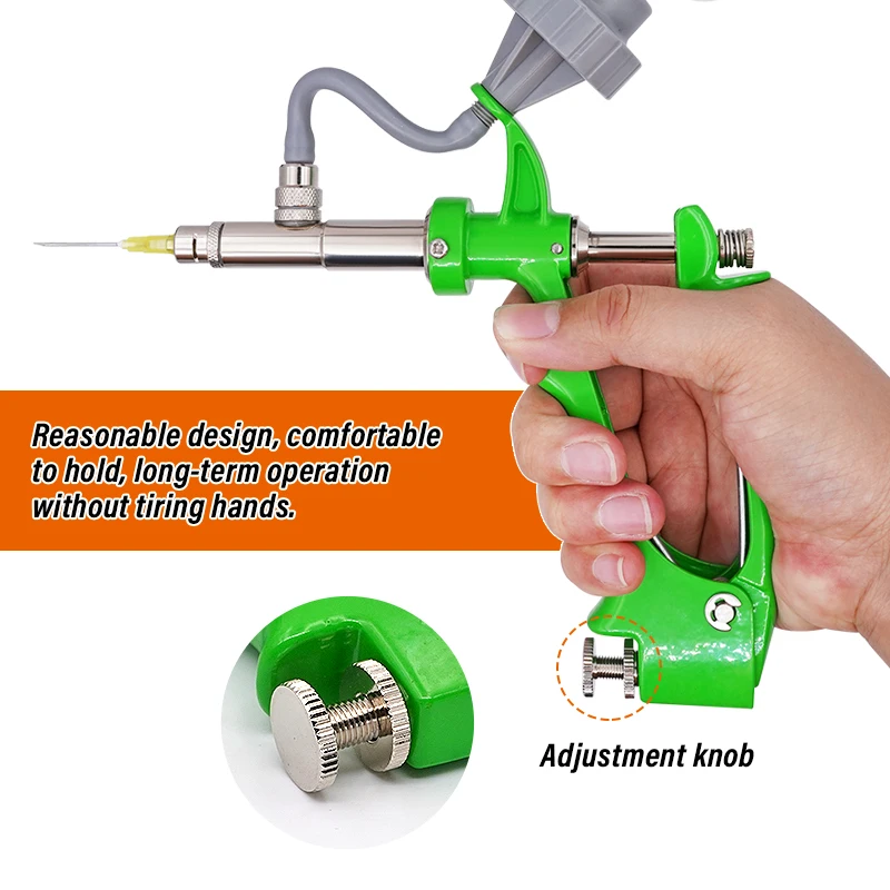 Jeringa automática continua para animales, inyección Veterinaria con botellas, Botella doble de vacuna, 2ml/5ml - imagen 3