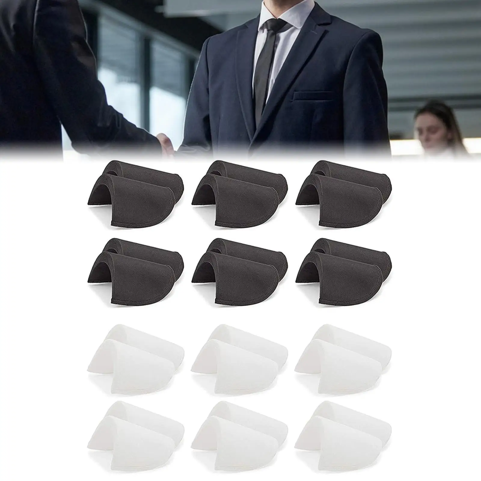 24x Shoulder Pads Breathable Soft Covered Set for Garment Clothes