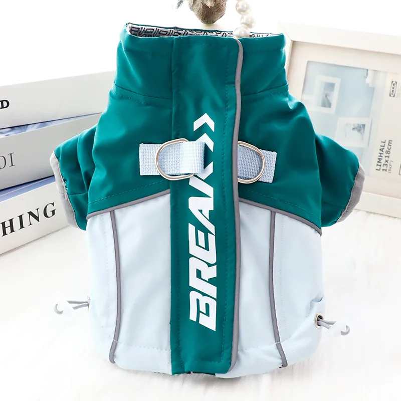 Chaqueta cálida de algodón para mascotas, chaleco, ropa para clima frío para perros, gatos, cachorros, ropa acolchada gruesa para caminar al aire libre en invierno - imagen 2