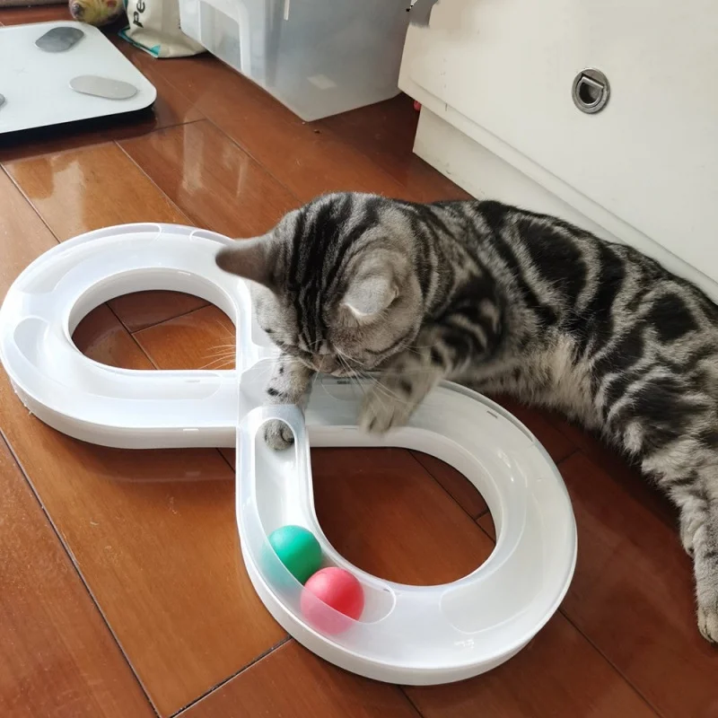 Juguete para gatos para el hogar, juego de mesa giratoria con túnel pequeño, palo deportivo para gatos, práctica de enfoque, suministros naturales para mascotas - imagen 5