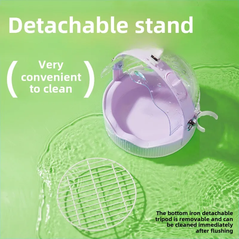 Jaula para loros, Estuche de transporte portátil de plástico transparente para pájaros, portador de transporte para viajes al aire libre, cerradura de puerta segura, accesorios para mascotas pequeñas - imagen 4